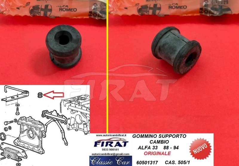 GOMMINO SUPPORTO CAMBIO ALFA 33 88 - 94 (60501317)